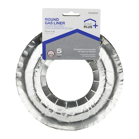 Durable Foil 7 5/8 In. Gas Burner Liner Silver 5 Pk, 5PK